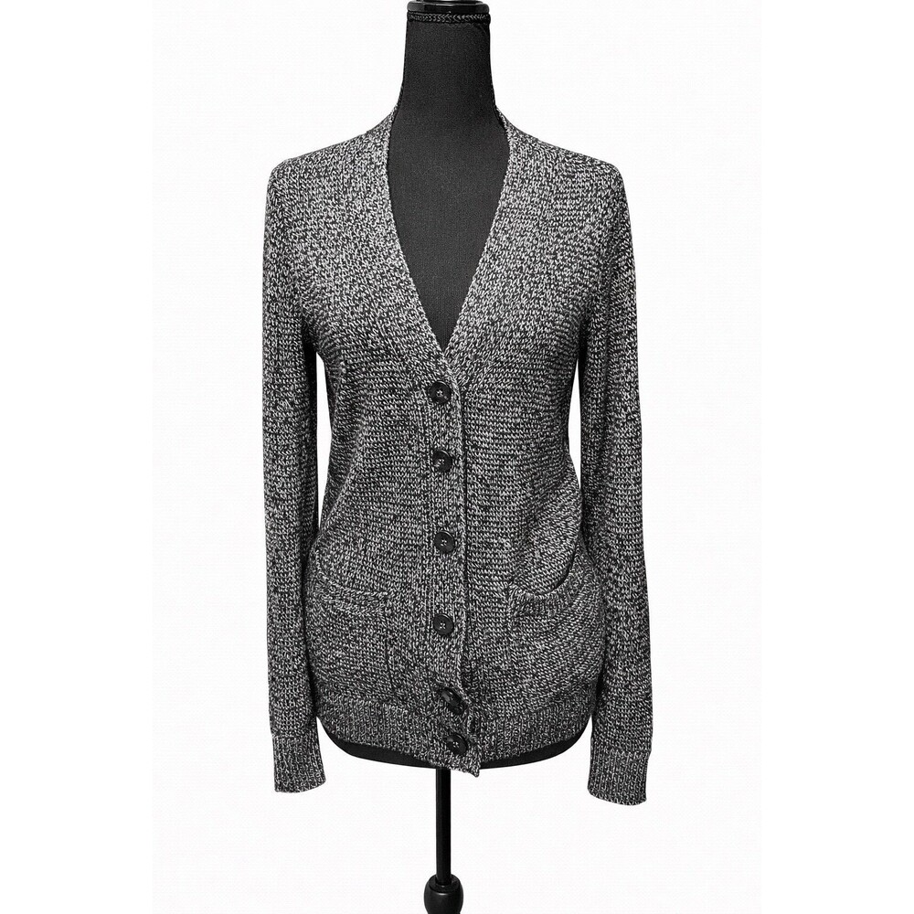 Mudd Black White Marled Knit Cardigan Sweater Women’s Small Never Worn